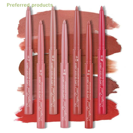 1Pc 12 Colors Waterproof Long-Lasting Automatic Lip Liner Makeup Matte Lipstick Pen Lip Gloss Lipliner For Beginners
