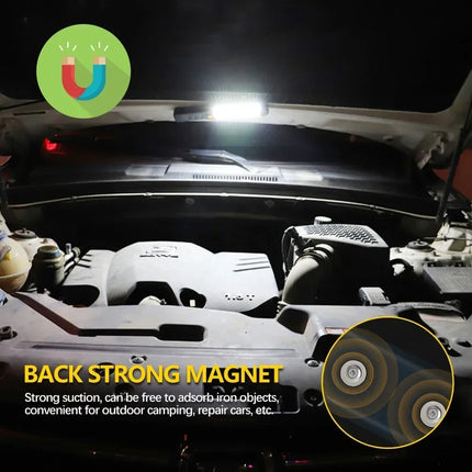 Portable Magnetic Auto Repair Work Light USB Rechargeable LED Flashlight With Magnet Hook For Car Repair Fishing Emergencies