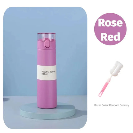 150/250ml Stainless Steel Thermal Water Bottle With Straw Mini Thermos Cup for Tea Coffee Mug Travel Vacuum Flasks Insulated Cup