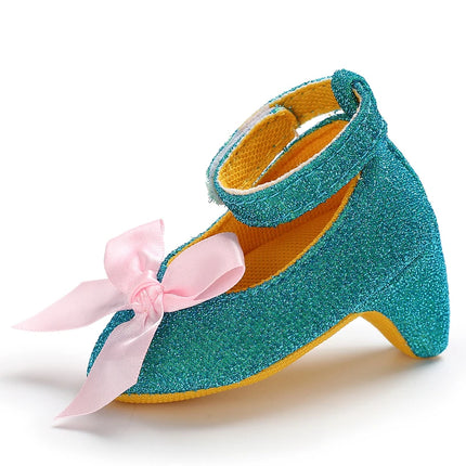 Spring Autumn Girl Baby Children's Shoes with Beautiful Bow Detail High Heels Design for Little Princess Footwear