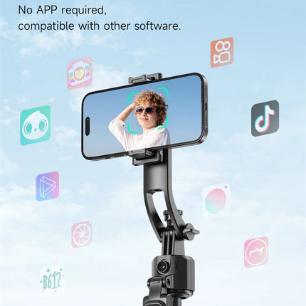 FANGTUOSI 360 Rotation Gimbal Stabilizer ,Selfie Stick Tripod for Smartphone Camera With Bluetooth shutter Stabilizer for Live