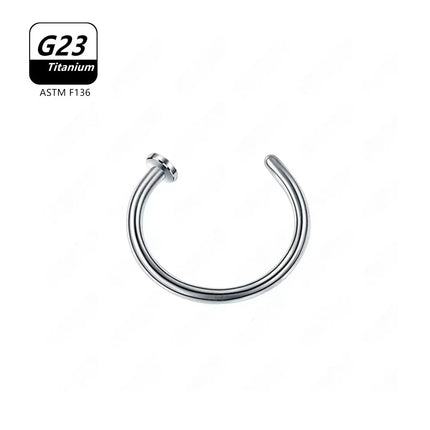1Pcs 10Pcs G23 ASTM F136 Titanium D Shape Nose Piercing Ear Septum Earrings Studs Helix Stud Hoop Body Jewelry Wholesale