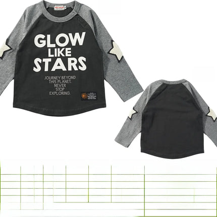 ex Cotton Long Sve T-irt Cartoon Print Spring Summer Autumn Breathable Lightweight round Ne Tee for 8 Years Old Kids