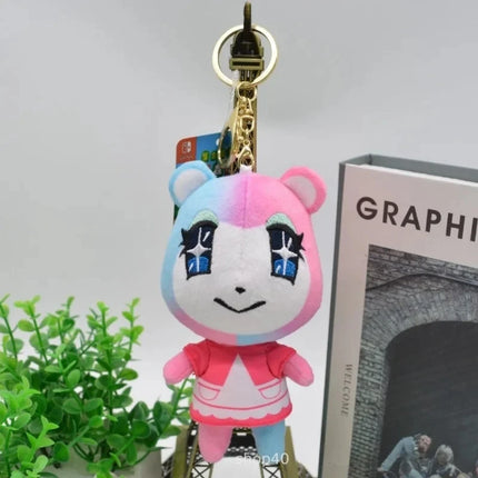 Animal Crossing Plushes Cute Keychain Anime Figure Isabelle KK Brewster Judy Kawaii Backpack Pendant Stuffed Animals Car Keyring