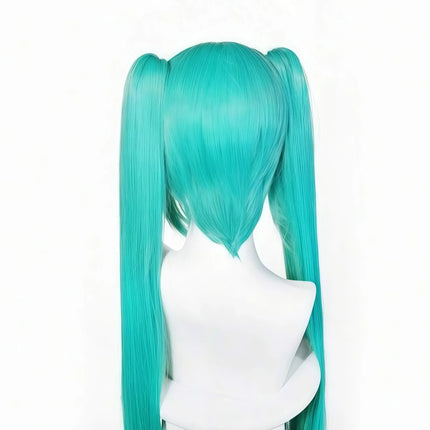 Long Synthetic Fiber Wig in Green Anime Style Suitable for Daily Wear, Birthdays, Heat-Resistant Fiber, Role-Playing