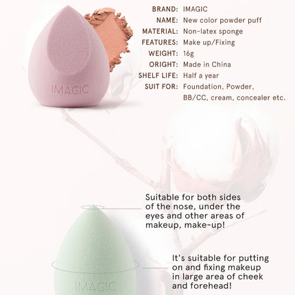 IMAGIC 16-Colors Makeup Sponge Tools Face Beauty Cosmetic Foundation Powder Puff Wet and Dry Use gąbka do makijażu косметика