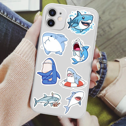 Cute Kawaii Cartoon Shark Stickers DIY Gift Toys Decal for Laptop Scrapbook Phone Luggage Bottles Waterproof Decorative