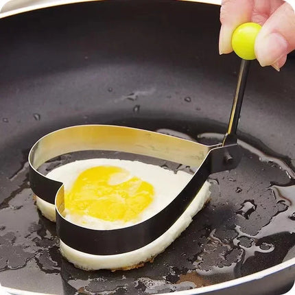 Premium Stainless Steel Heart-Shaped Fried Egg Mold-Ideal Omelette Ring & Must-Have Kitchen Accessory Gadget kitchen accessories