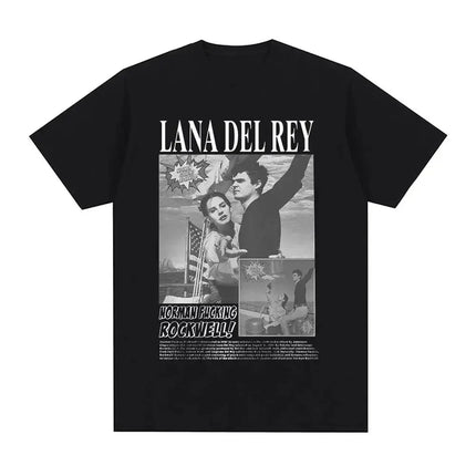 Singer Lana Del Rey Print T Shirt Women Fashion Hip Hop men's tshirts Streetwear Harajuku Short Sleeve T-Shirt Unisex summer tee