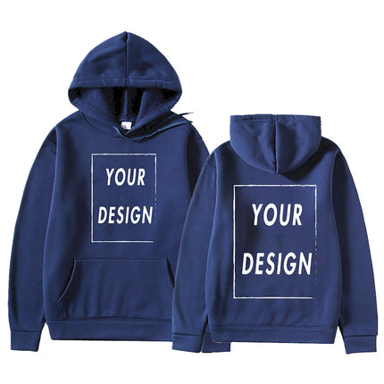 Customizable DIY Hoodie Sweatshirt - Personalize with Your Own Design Brand Logo Picture for Men & Women Casual Fashion Hoody