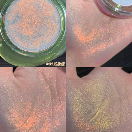 RMT High Gloss Chameleon Highlight Matte Purple Fine Powder Cream Blusher Shiny Face Brightening Integrated Plate ROMATIC Makeup
