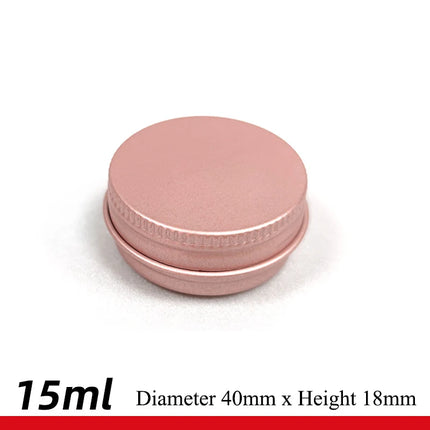 10/20/50/100pcs 5ml 10ml Matte Rose Gold Jar 30ml Cream Pink Aluminum Case 50ml 60ml Lip Balm Pot Cosmetic Container 150ml 4201