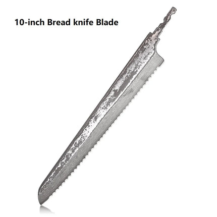F.YOUNG DIY Damascus Steel Japanese Kitchen Chef Knife Blank Blade VG10 Full Tang Integral Hand Forged Sharp Edges Making Tools