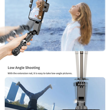 Handheld Gimbal Stabilizer Selfie Stick Tripod For iPhone Android Cell Phone Mobile Smartphone Camera Hand Portable Cellphone