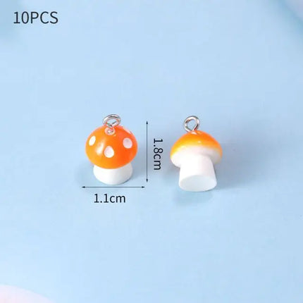 10pcs Resin Imitation Strawberry Shape Charms For DIY Key Chain Necklace Pendants Ornament Jewelry Making Accessories