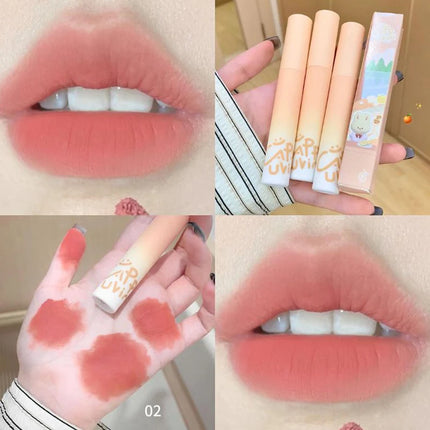 [HB]Cappuvini Pumpkin Apricot Lip Mud Velvet Lip Cream Matte Texture Lipstick Overlay Base Color Rose Orange Lip Gloss Tint