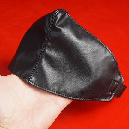 BDSM Blackout Blindfold,Faux Leather Eye Mask Bondage Restraints,Sex Toys for Couples,Role Play