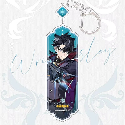 Anime Keychain Linnea Flins Durin Mualani Furina Arlecchin Key Chain Accessories Genshin Impact Cute Bag Pendant Key Ring Gift