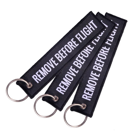 1/2/3Pcs Remove Before Flight Woven Key Chain Special Luggage Label Red Chain Keychains for Aviation Gifts
