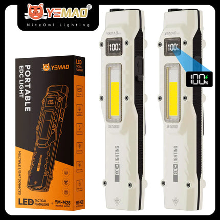 YEMAO M28 Super Bright EDC Flashight 880Lumens Rechargeable Tactical Torch Light Built-in Li-ion Battery For Emergencies Camping