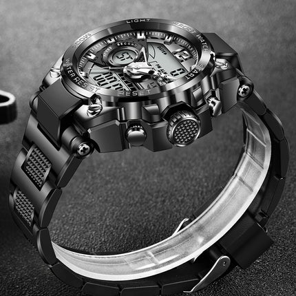 LIGE Men Military Watch Digital 50m Waterproof Wristwatch LED Quartz Clock Sport Watch Male Big Watches Men Relogios Masculino