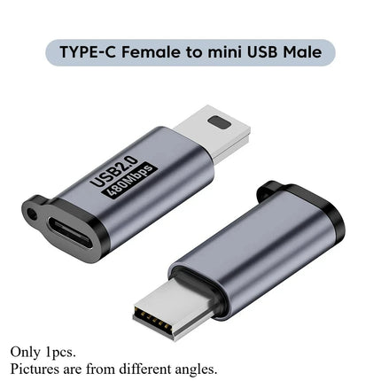 Micro USB To Type C Adapter Mini USB To USB C 480Mbps Fast Data Charging Connector USBC To Lightning Adapter for Iphone