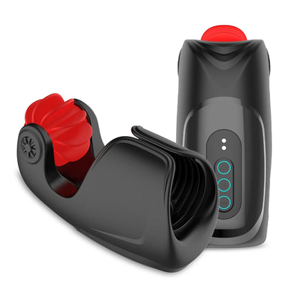 Automatic Masturbator Cup for Men Lasting Delay Ejaculation Rotating Licking Penis Training Vibrator Adult Supplies