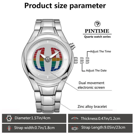 Digital Display Dynamic Watch Vintage Y2K Waterproof Quartz Wristwatch for Men Special-Shaped Cool Watch Unique