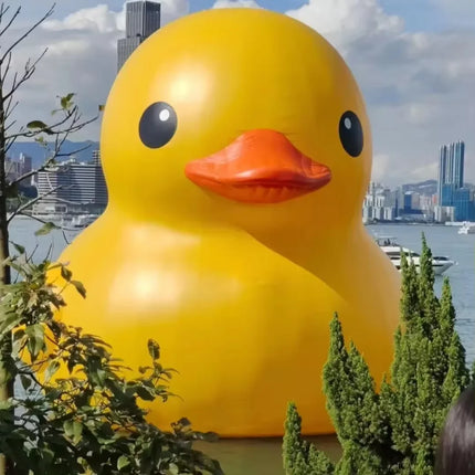 Floating Giant Inflatable Yellow Duck With Sunglasses Huge Sealed Inflatable Rubber Duck WaterPark Pool Decoration For Event