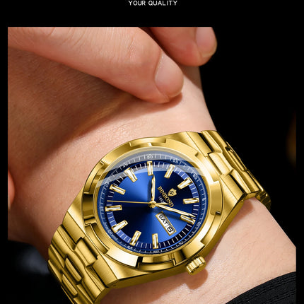 BINBOND New Luxury Quartz Men's Wristwatch Sport Men Watches Waterproof Luminous Date Week Stainless Steel Men's Watch Male Reloj