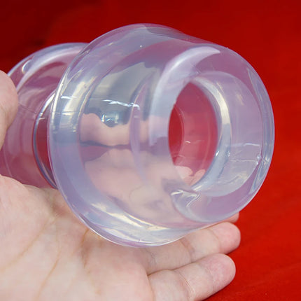 Hollow Anal speculum Plug Dilator,Ass Tunnel But Butt Plugs,Analplug Buttplug Butplug with Stopper,Clear Anus stretcher Sex Toys
