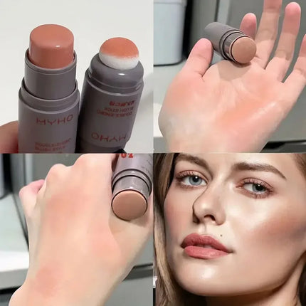 -Blush Stick Double-ended Expansive Color Natural Long Lasting Matte Makeup Monochrome Creamy Rouge Blush Stick