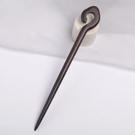 Ebony Wood Hairpins Handmade Purple Sandalwood Hair Stick for Women Fine Pattern Vintage Chinese Hair Pin Accessories