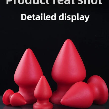 S-XXXL Huge Anal Plug Liquid Silicone Soft Conical Butt Plug Big Anal Dildos for Women Men G-spot /prostate Massage 18+ Sex Toys