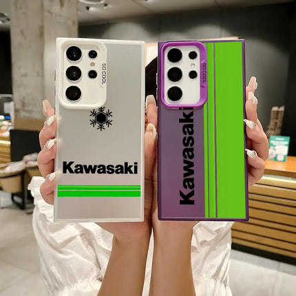 Maisto K_kawasakiES Phone Case For Samsung Galaxy S25 Edge S24 S23 S22 S21 S20 Ultra Silicone Colorful Silver Phone Case