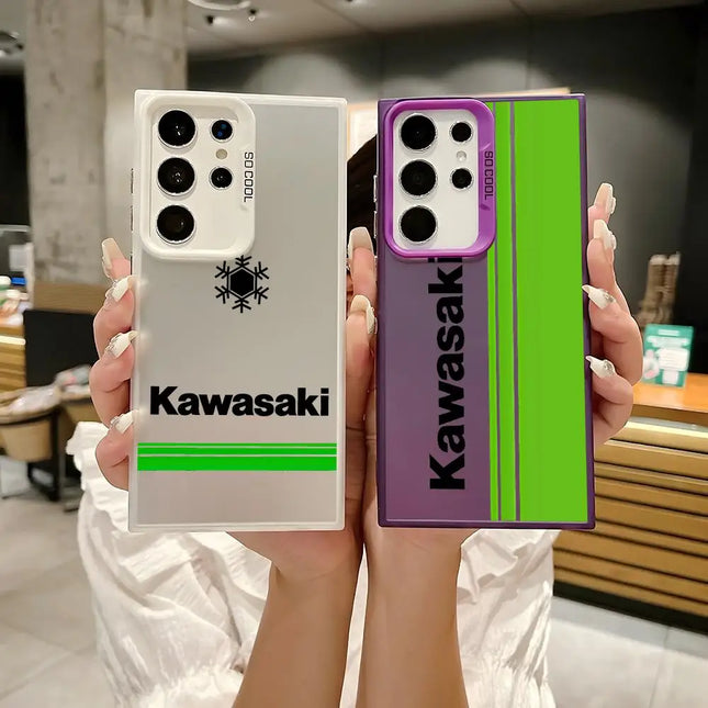 Maisto K_kawasakiES Phone Case For Samsung Galaxy S25 Edge S24 S23 S22 S21 S20 Ultra Silicone Colorful Silver Phone Case