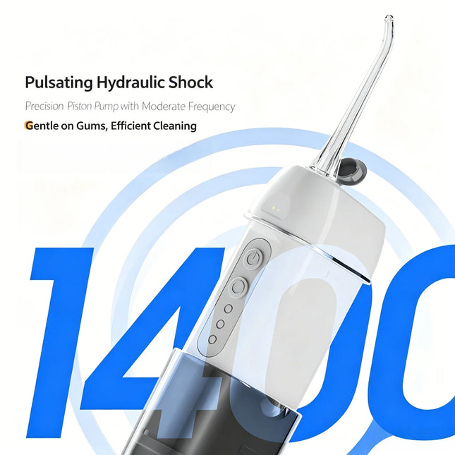 Portable Retractable Water Flosser, Electric Oral Irrigator for Teeth Cleaning, Braces & Tongue Care, Ultrasonic Dental Cleaner