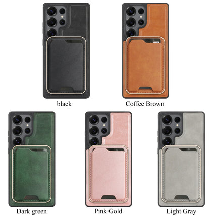 Luxury Business High Quality Magnetic Phone Case For Samsung Galaxy S25 S24 Plus S23 S22 Ultra Wallet Cover For Magsafe