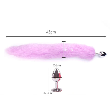 1Pc BDSM Rabbit Fox Dog Tail Anal Plug Animal Tail Butt Plug Role-playing Sex Games Sex Products Men Women Couple Adult Sex Toys