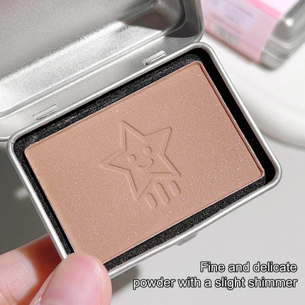 4 colors available iron box monochrome blush, peach color brightening skin tone matte blush plate, modify the outline color does