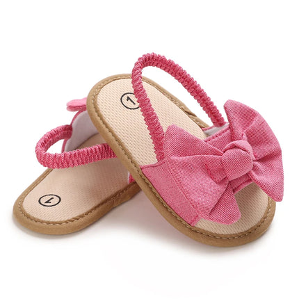 Infant Non-Slip First Walkers Footwear 0-18 Months Baby Girls Sweet Flowers Sandals Summer Soft Sole Flat Princess Dress Shoes