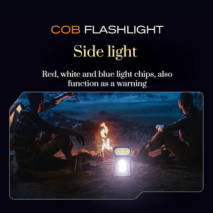 1200MAH Rechargeable Pocket Flashlight Portable Side COB Torch with Clip Tail Magnet Light 7 modes Outdoor Camping Lantern Send