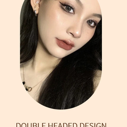 Double Head Contouring Pen Matte Three-dimensional Brightening Nose Shadow Corrector with Smudge Brush Shading Stick Cosmetics