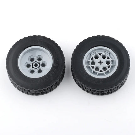 2PCS/4PCS/8PCS 62.4*20mm Cars Wheels Moc Building Blocks Tires + Wheels Technology Bricks Modified DIY Assembled Model Toy Parts