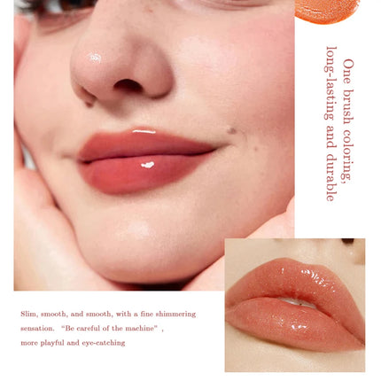 MAGIC CASA 6-Piece Set Water-Gloss Jelly Lip Oil - Plumping, Hydrating, Makeup Base, Long-Lasting Moisture