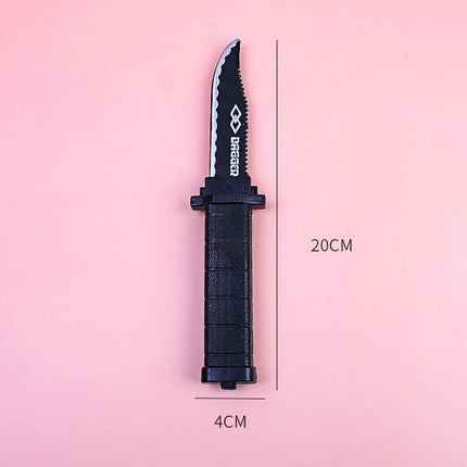 Retractable Fake Knife - Adult Plastic Magic Prank Toy for Jokes, Scary Tricks & Halloween Props (Realistic Toy)