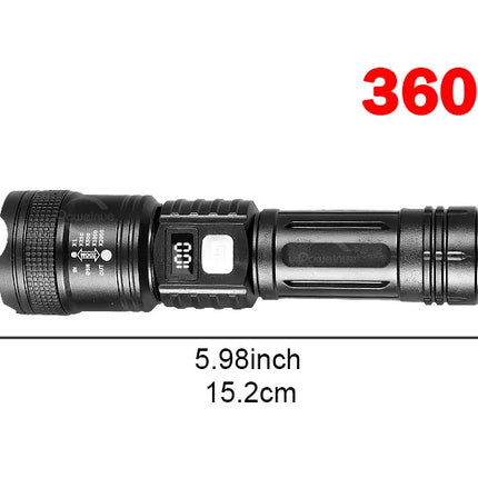 780000000LM Super Powerful Flashlight Rechargeable LED Tactical Torch  Ultra Bright Long Range 6000M Lantern Outdoor With Stand
