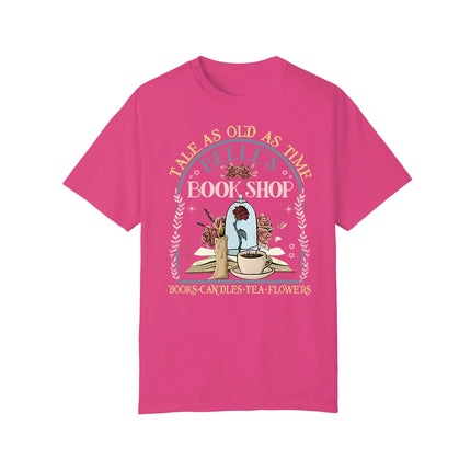 Vintage Retro Belle's Book shop Shirt Tale as old as time Beauty and The Beast Magic Tee Casual Y2K Top Daily Trendy Streetwear