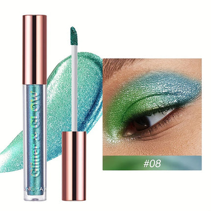 Diamond Shimmer Liquid Eyeshadow Set - Pearlescent Finish High-Pigment Long-Lasting Glitter Eyeshadow for Dazzling Beauty