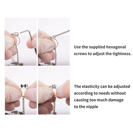 QKKQ Stainless Steel Chest Clamp Breast Bondage Nipples Pleasure Wearable Erotic Bra Nipple Stimulation For Women Sexy Tools